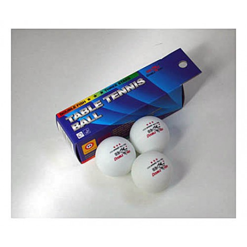 X3 Balles Tennis de Table Double Fish